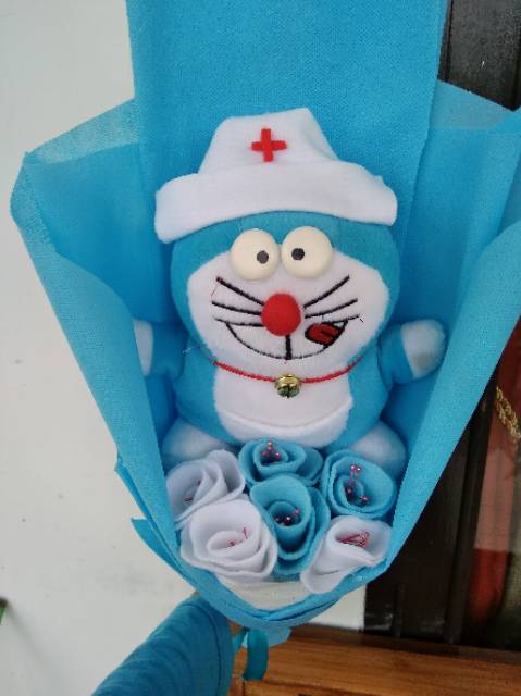 Bó Hoa Hình Doraemon Xinh Xắn Dùng Trong Trang Trí
