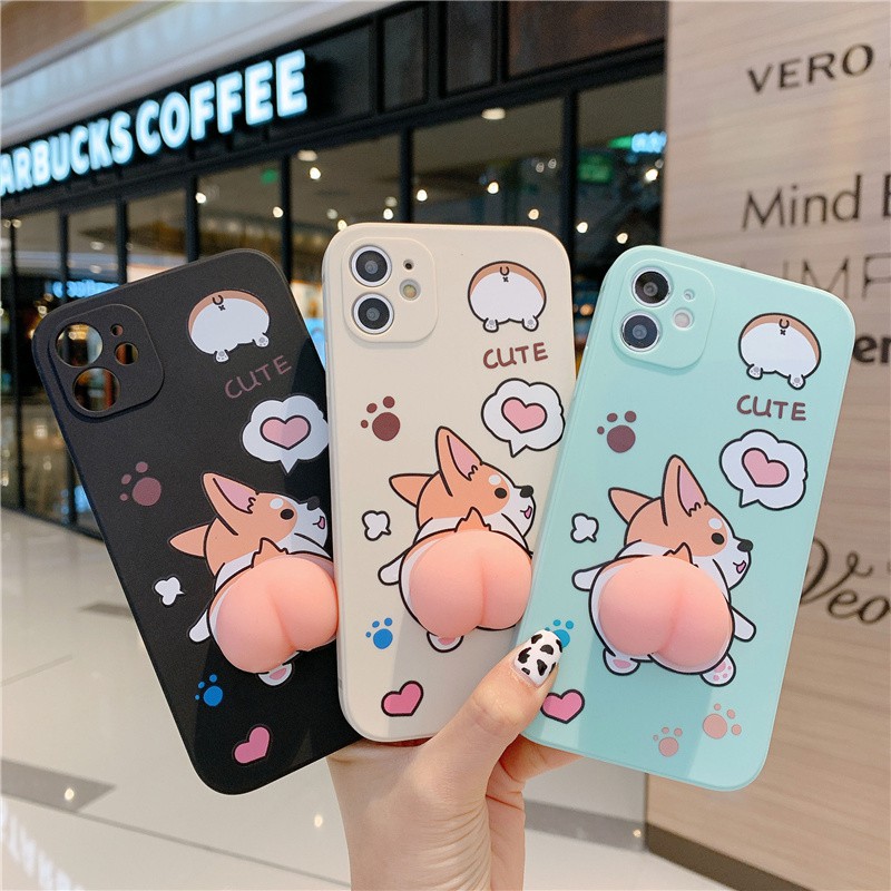 Ốp điện thoại dẻo in hình Corgi cho iPhone 12 Pro Max 12mini SE 2020 7plus 8plus xr xs 6plus 11 Pro Max XSMAX