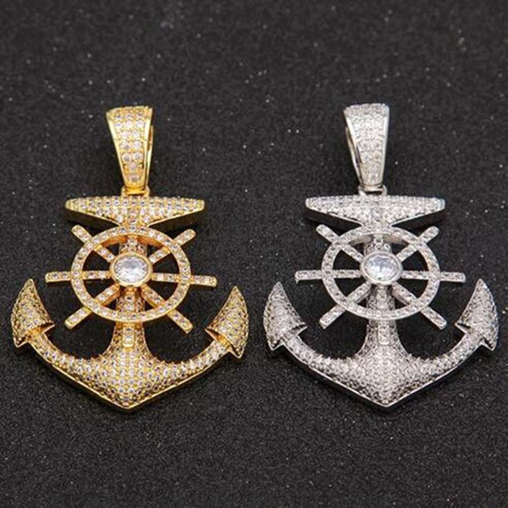 Tren mode liontin Hip hop bling kalung rantai Mode hip hop perhiasan perakr necklace  gothic