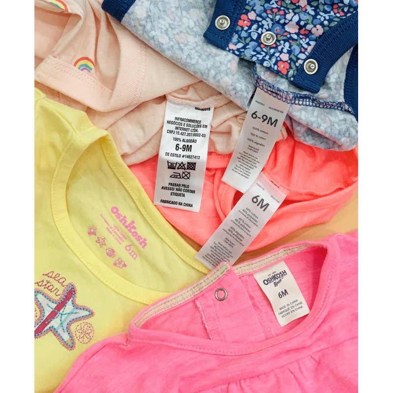 Set 3 Body Oshkosh cotton Organic siêu đẹp 0/3m-24m