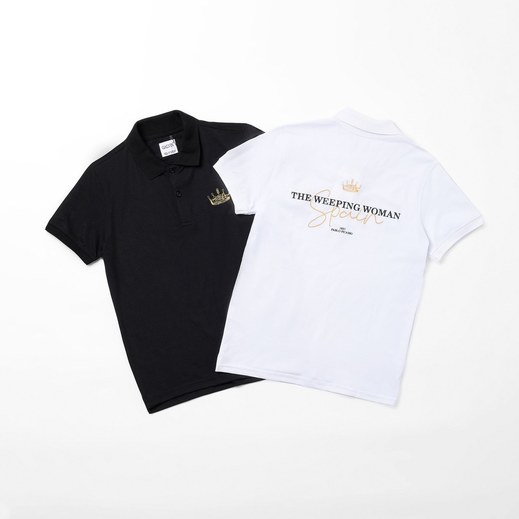 Áo thun Polo Galvin cộc tay thêu vương miệng 2 mặt chất cotton cá sấu dư xịn PLGV52 - Leo Vatino