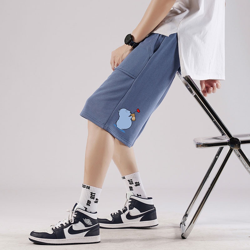 Quần Short Thể Thao Nam In Hình Gấu Thời Trang