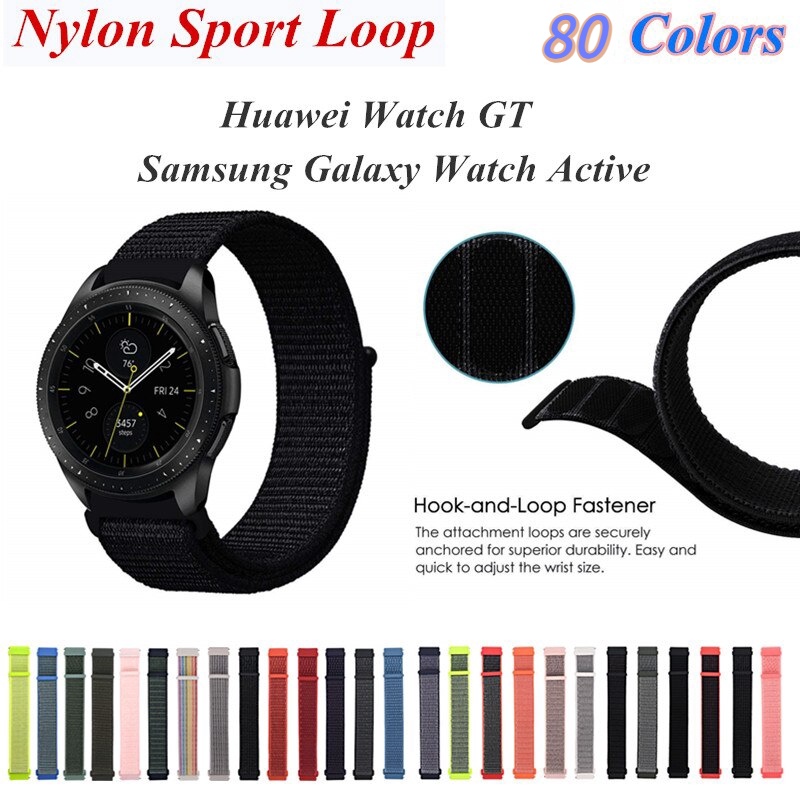 Dây Đeo Nylon 20mm / 22mm Cho Đồng Hồ Thông Minh Samsung Galaxy Watch 4 Samsung S3 / S2 Active 2