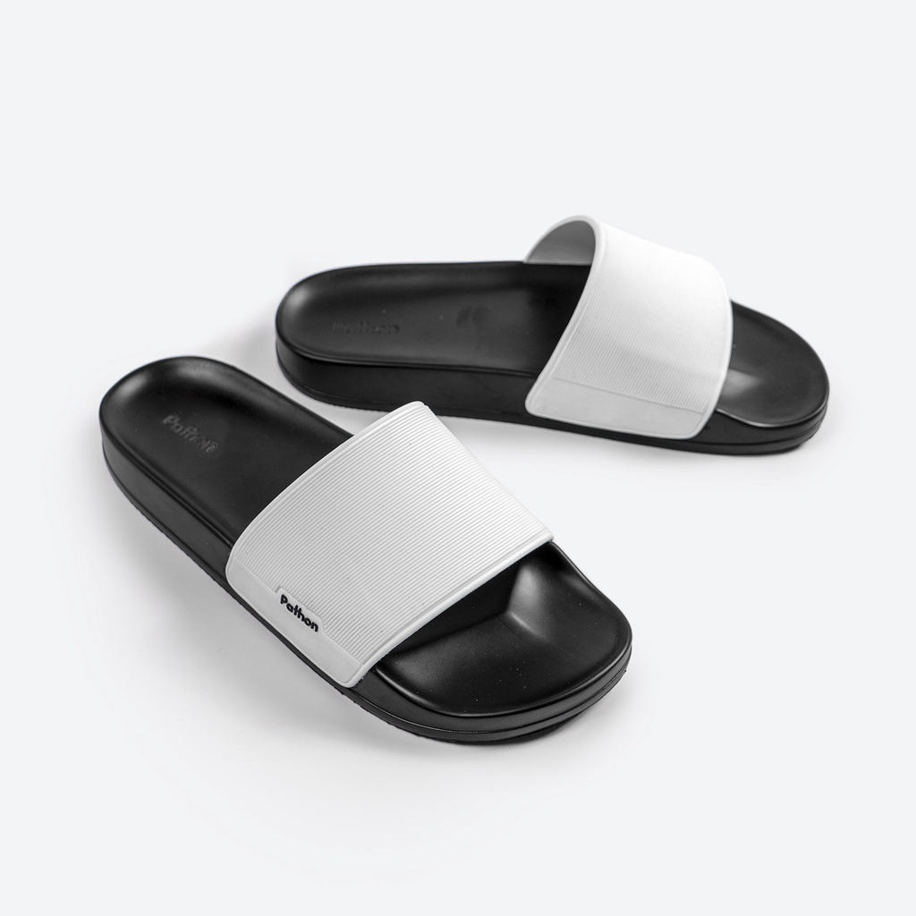 Dép nam nữ quai ngang slipper Pathon PVC và đế PU phối màu mẫu MIX2