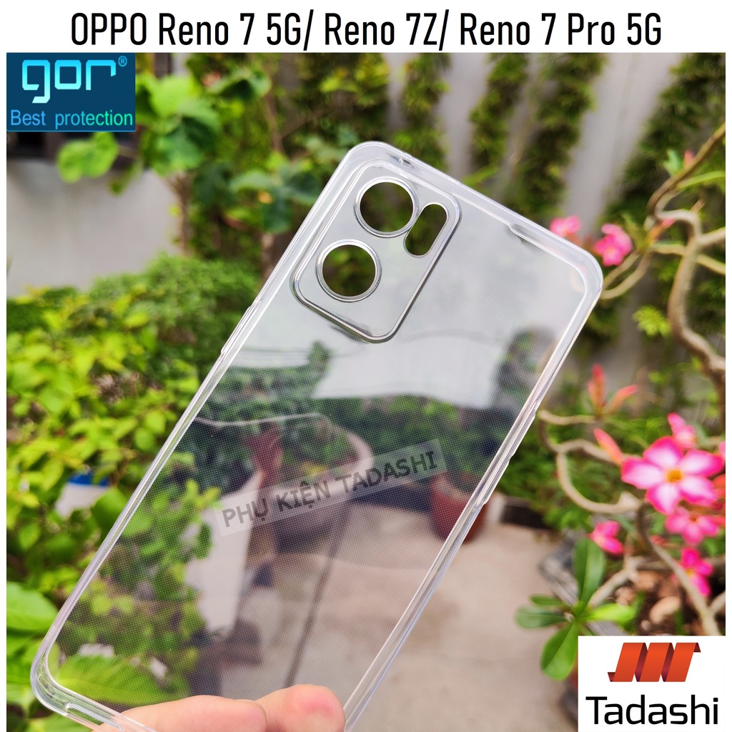 Ốp Lưng Dẻo Gor OPPO Reno 8 5G/ Reno 7 Pro 5G/ Reno 6 5G/ Reno 6Z 5G, Reno 10 Trong Suốt Có Gờ Bảo Vệ Camera - Hãng GOR.