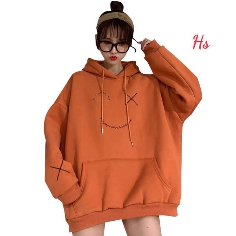 Áo nỉ mũ cam mắt X HS6