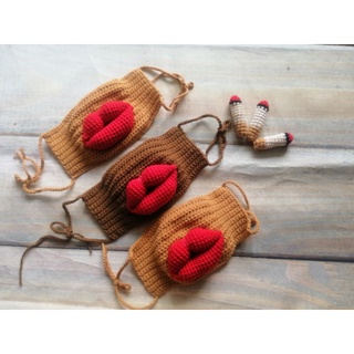 khẩu trang môi handmade