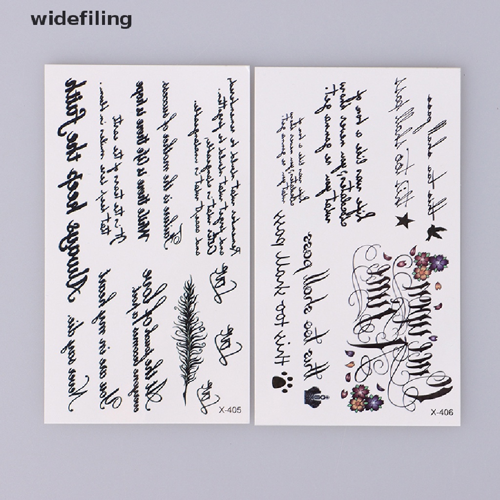 1 Hình Xăm Dán Tạm Thời Chống Nước Họa Tiết Chữ Tiếng Anh Độc Đáo