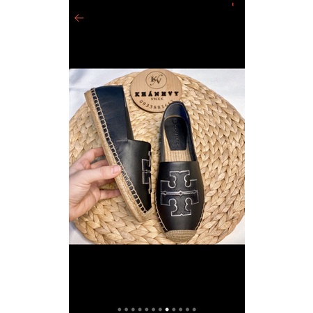 Giày lười Slipon Tory Burch đế cói size 39