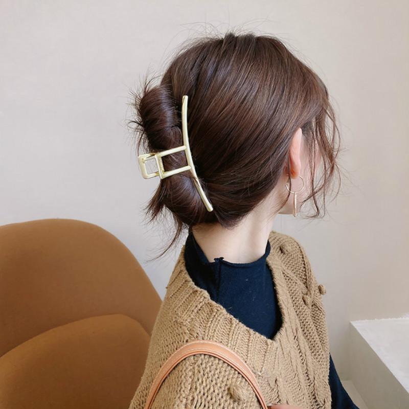 Kẹp Tóc Kim Loại Màu Vàng Thời Trang Hàn Quốc