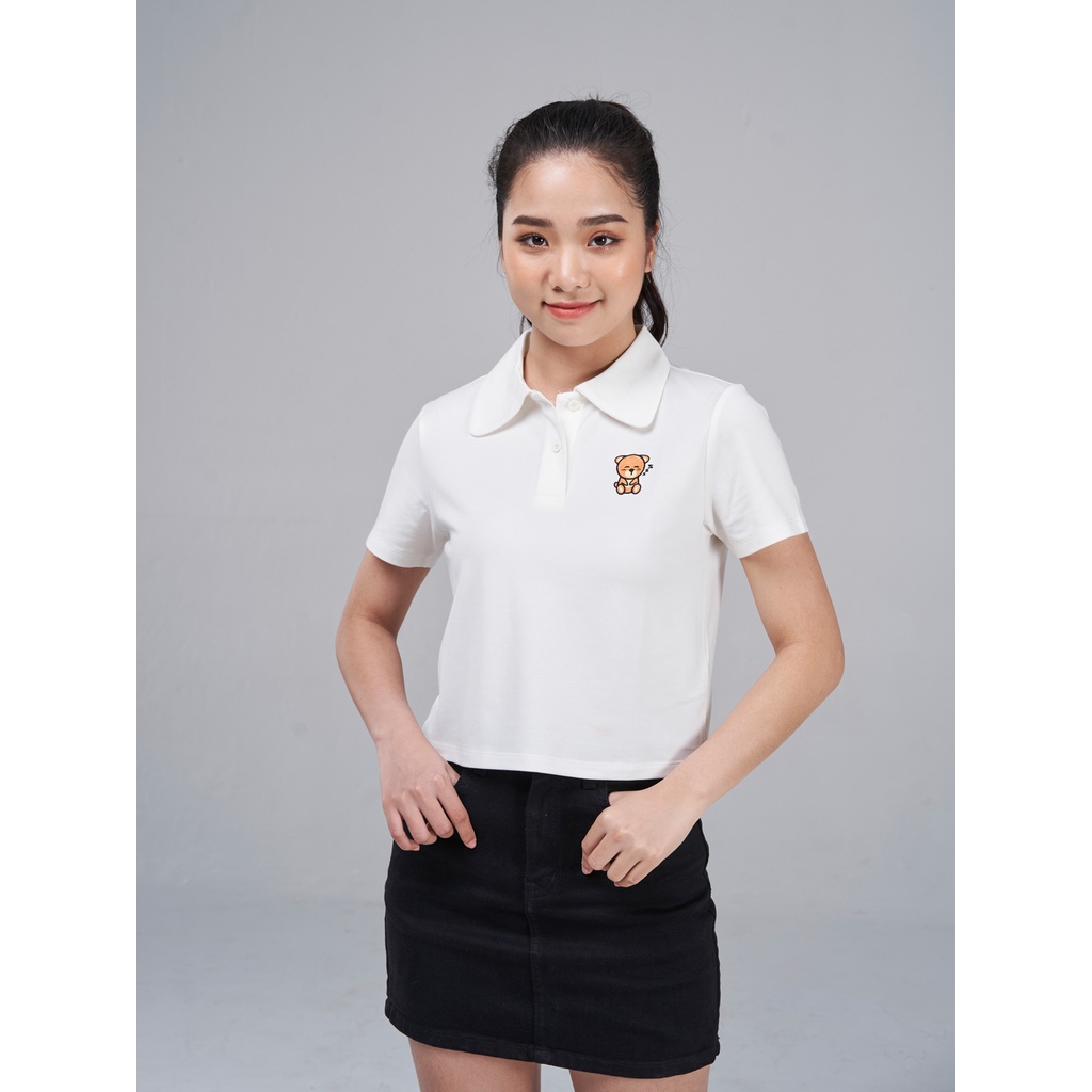 Áo Polo Nữ Croptop YODY Năng Động Thời Trang Thoáng Mát Thấm Hút Mồ Hôi APN5256