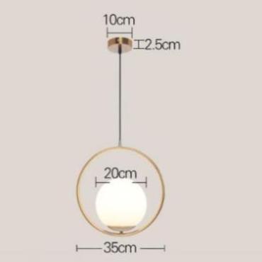 Đèn Thả Trần Hiện Đại - Đèn Thả Bàn Ăn Cao Cấp Loại To D20cm kèm bóng LED chuyên dụng - Tô điểm cho không gian sống