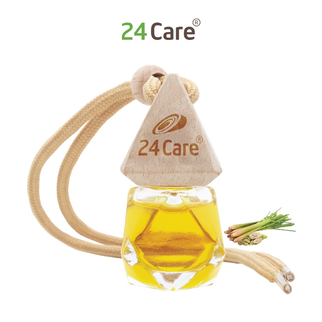 Lọ treo tinh dầu 24care 7ml Sả chanh/Sả Java/Bạc Hà/Cam Ngọt/Quế/Lavender/Ngọc Lan Tây/Hoa Lài/Tràm Trà/Tràm Gió