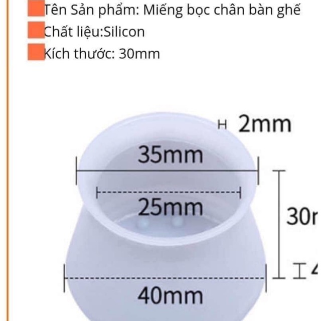 Sét 4c bọc chân bàn ghế silicon