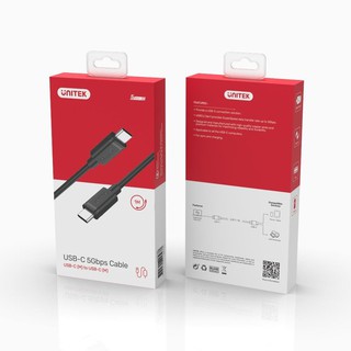 UNITEK Y-C477BK - Cáp USB Type-C Với 5Gbps Cao Cấp