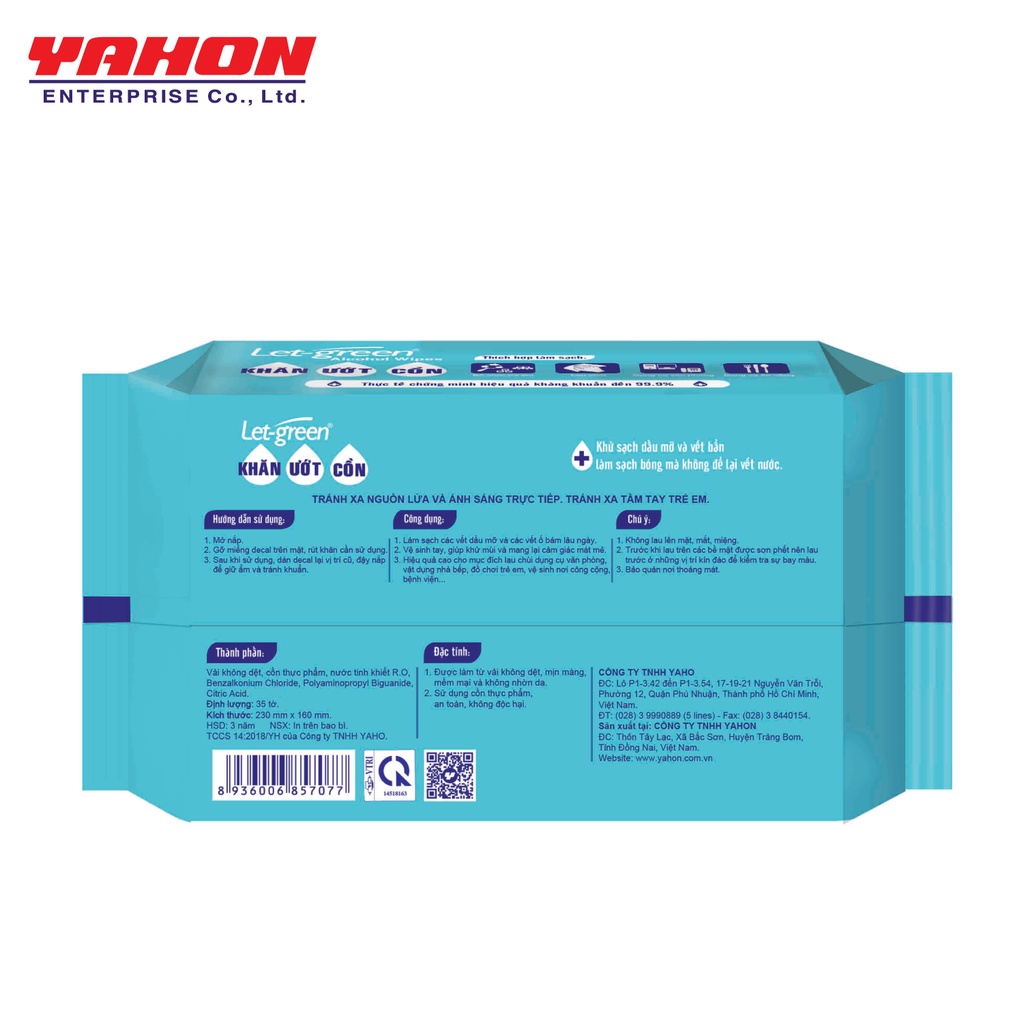 Khăn Ướt Cồn Let-green 35 Miếng/Gói