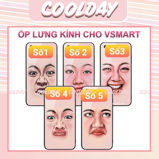 [Ốp Vsmart] Ốp Lưng Kính Cường Lực Hình Gương Mặt Biểu Cảm Cute Dành Cho Vsmart Live Joy 3 Active 3 1812