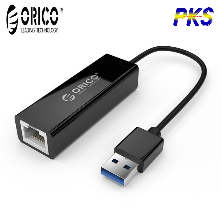 Bộ chuyển USB 3.0 sang cổng Lan 10/100/1000 Gigabit RJ45 tốc độ cao Orico UTJ-U3 - Hàng Chính Hãng
