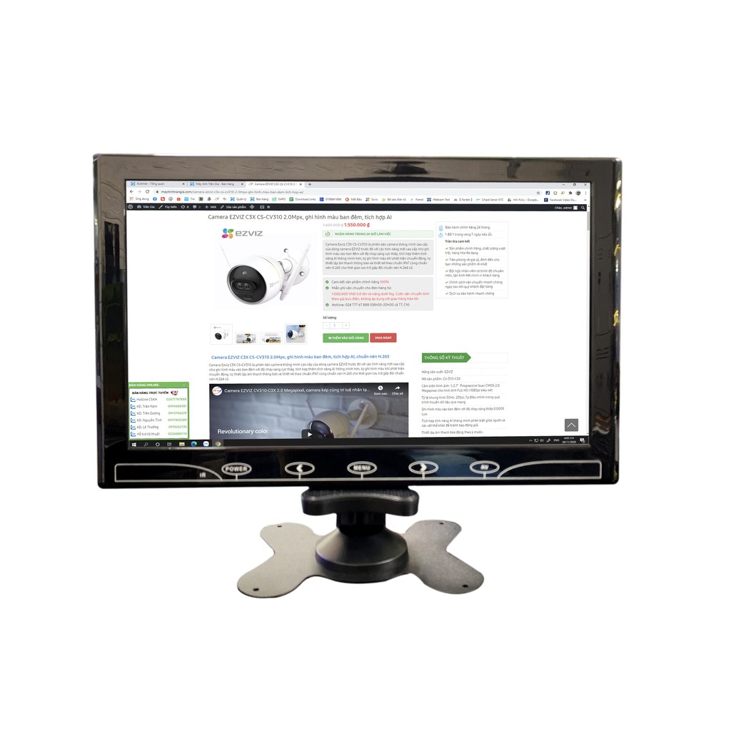 Màn hình 10 inch siêu mỏng tiện dụng – Màn hình test camera, màn hình xe khách