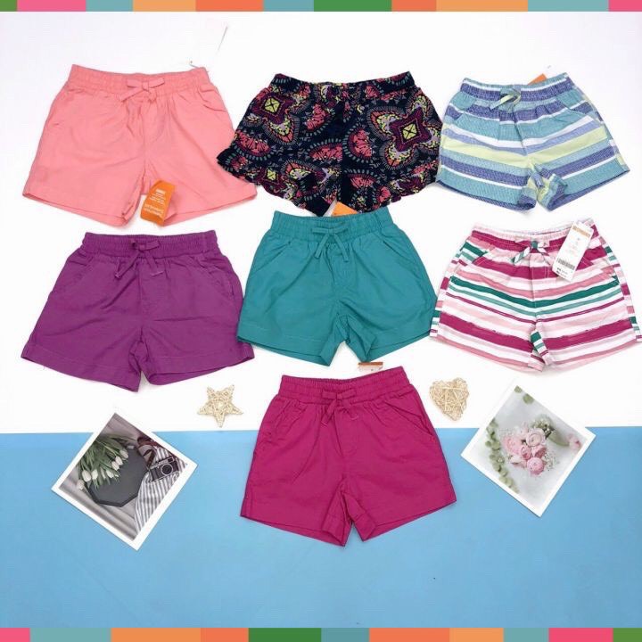 Quần đùi bé gái SUNKIDS1, quần đùi cho bé chất cotton mềm mát, size 2-5 tuổi, nhiều màu