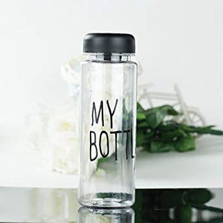 50 Chai nhựa trà sữa bình nước my bottle 500ml nắp đen không túi