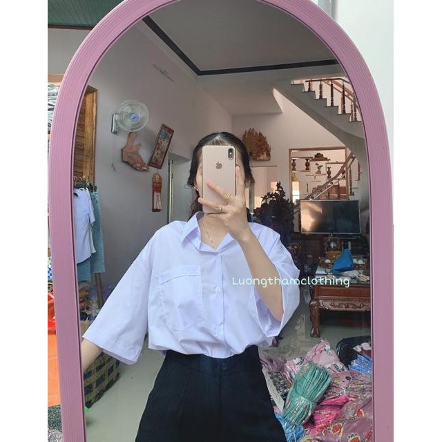 [Mã FAMAYWA giảm 10K đơn 50K] 💖MỚI VỀ💖ÁO SƠ MI TAY LỠ NGẮN TAY MÀU TRẮNG UNISEX ĐỦ SIXE S M L | BigBuy360 - bigbuy360.vn