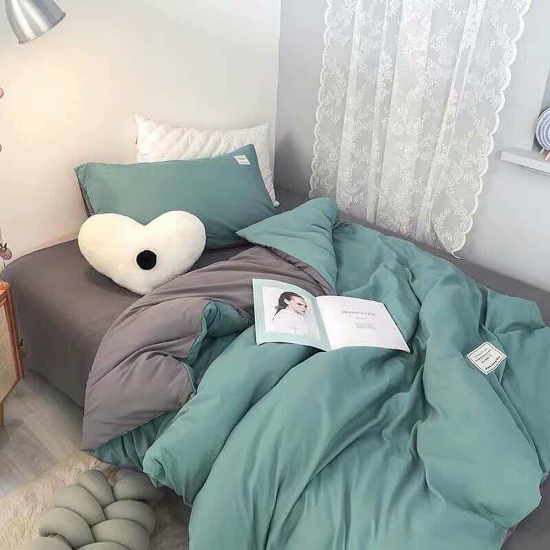 Bộ chăn ga gối đệm trải giường cotton tici bedding nhập khẩu Hàn Quốc các mẫu phối màu - drap giường (link 1)