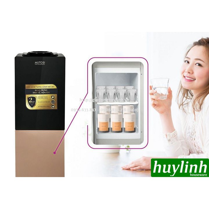 [Mã ELHAMS5 giảm 6% đơn 300K] Cây nước nóng lạnh Mutosi MD-203 - Làm lạnh bằng Block