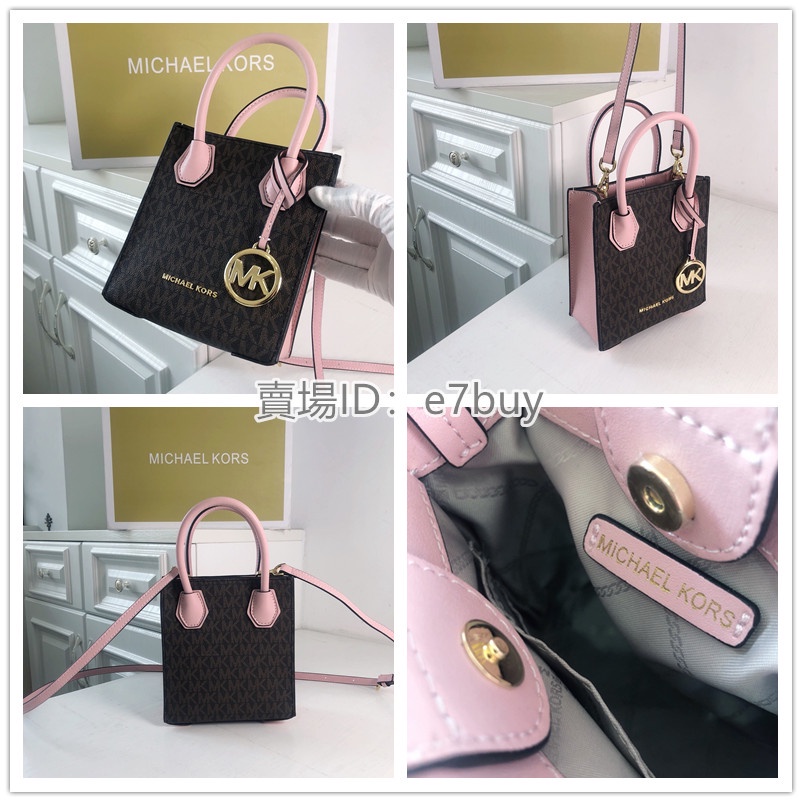 Michael KorsTúi Xách Đàn Piano Kiểu Mới Mercer Organ Mini Tott Bag Túi Xách Chéo Vai Đơn Túi Xách Hoa Văn