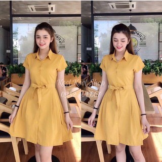 Đầm xòe voan thắt nơ dự tiệc