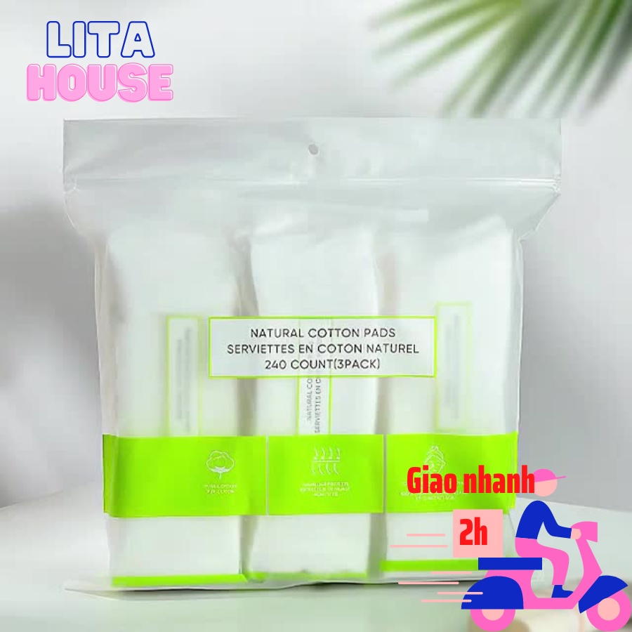 Bông tẩy trang Cotton Pad Miniso đa năng chất bông dày dặn tự nhiên mềm mại - Hàng chính hãng