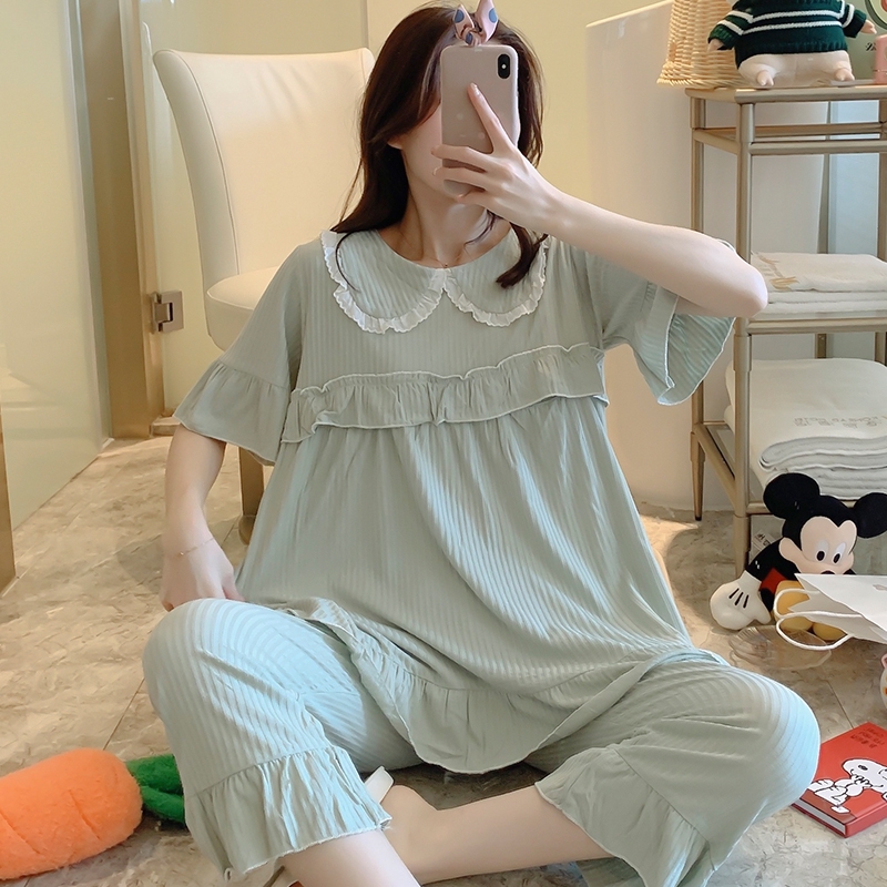 Bộ Đồ Ngủ Cotton Ngắn Tay Xinh Xắn Theo Phong Cách Nhật Bản Dành Cho Nữ | BigBuy360 - bigbuy360.vn