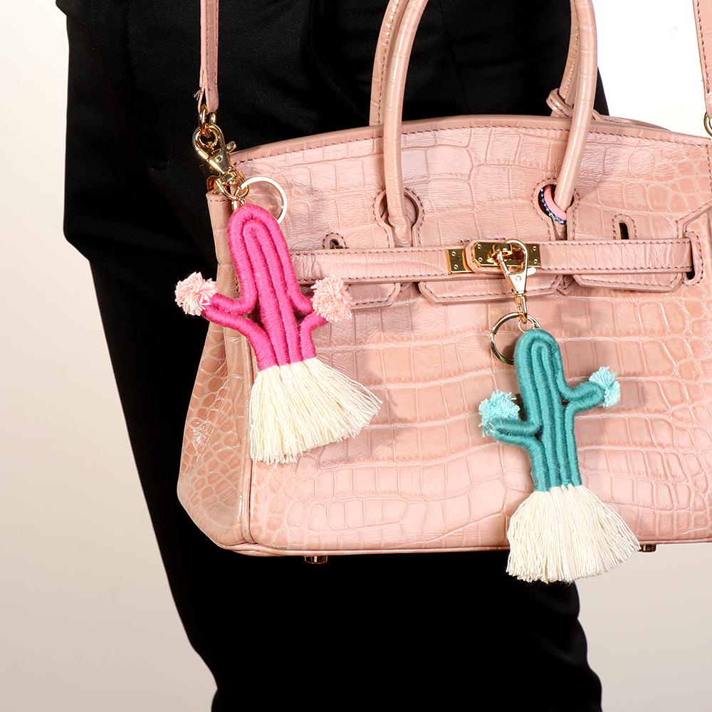 Móc Chìa Khóa Xe Hơi Hình Cây Xương Rồng Phong Cách BOHO