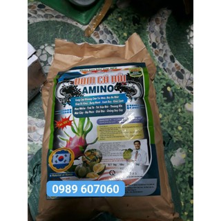 Phân bón gốc bón lá đạm cá hồi Amino axit amin 1kg (túi Zip)