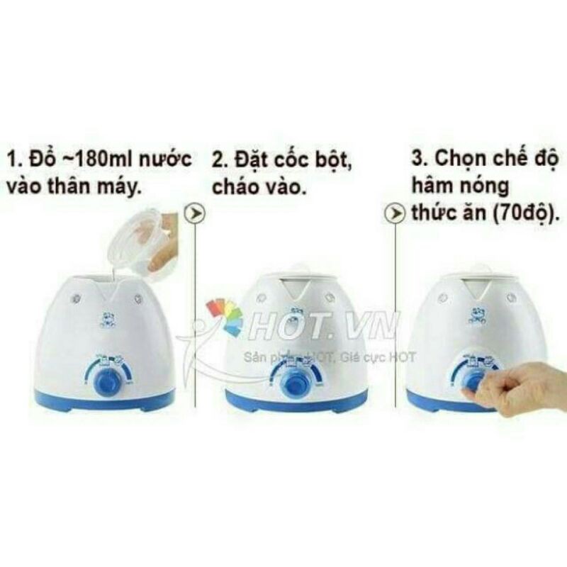 Máy hâm sữa, hâm cháo , tiệt trùng 3 chức năng