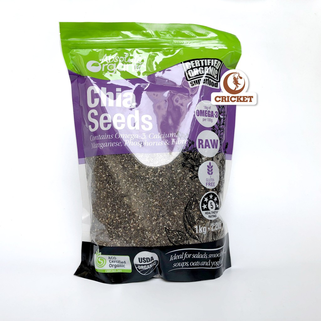 Hạt Chia Úc Absolute Organic Hữu Cơ Chuẩn Chất Lượng Hàng Nhập Khẩu Chính Hãng - 1kg