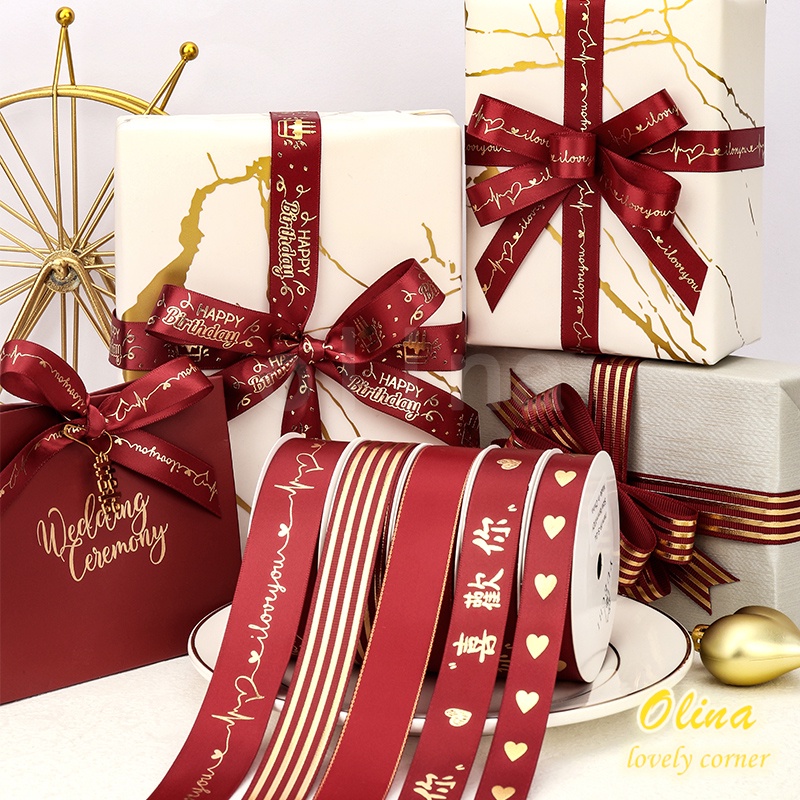 Cuộn dây ruy băng trang trí tiệc sinh nhật tùy chọn kích thước và màu sắc