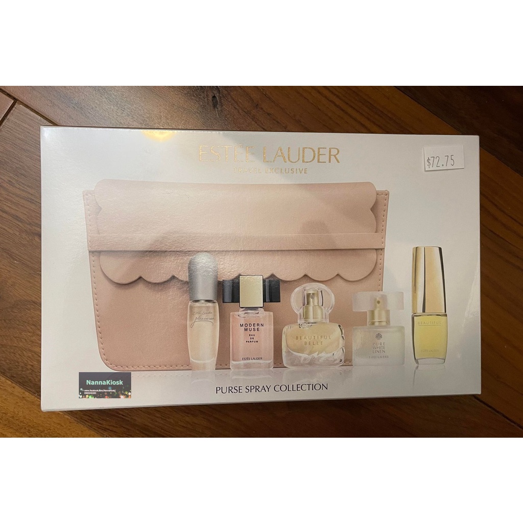 Set 5 chai nước hoa mini EDP nữ Estee Lauder Pleasures + Modern Muse + Beautiful Belle + Pure White Linen + Beautiful