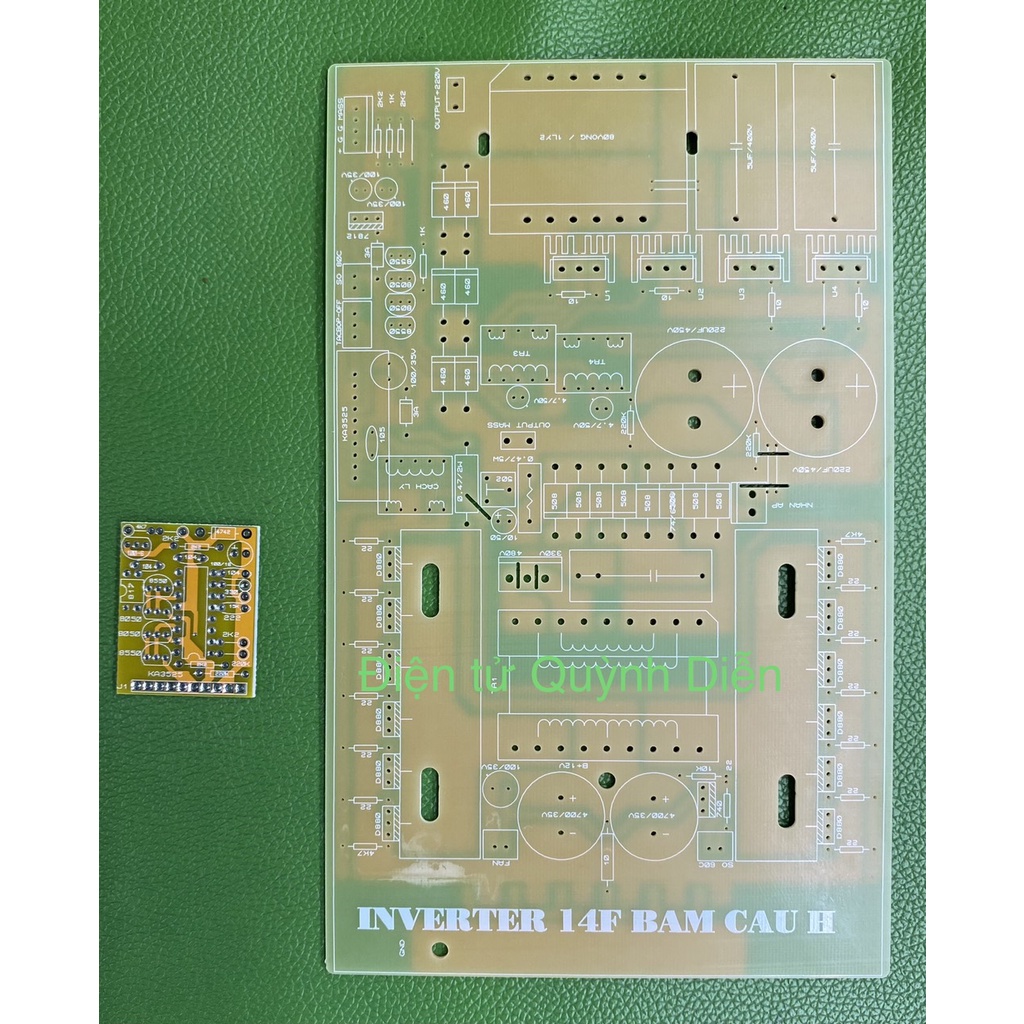 PCB bo mạch kích điện 12 fet đảo pha băm cầu H (sợi thủy tinh FR4)