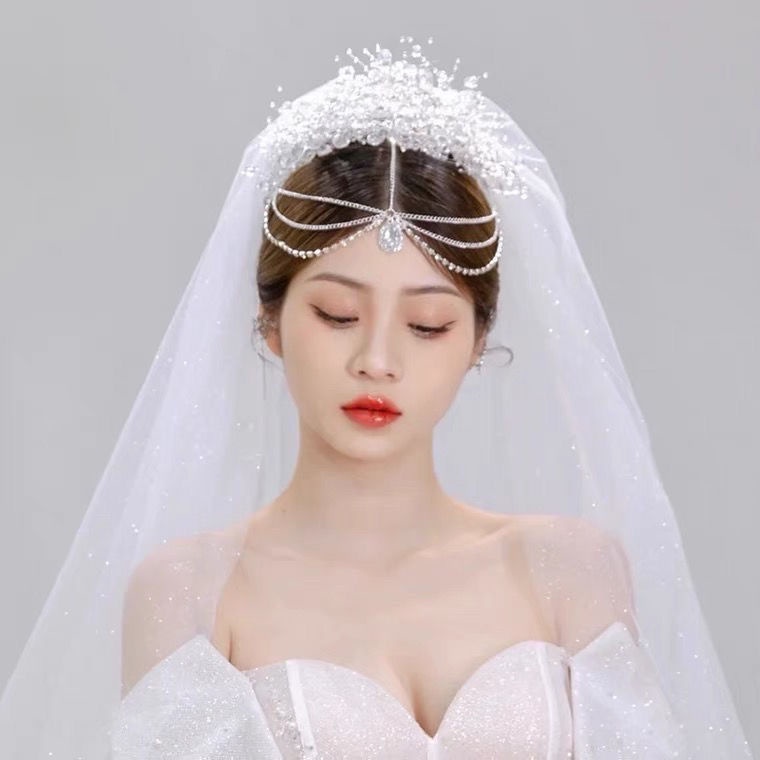 Phụ Kiện Vương Miện Cài Tóc Cô Dâu Kiểu Hàn Quốc Thời Trang Mới 2022