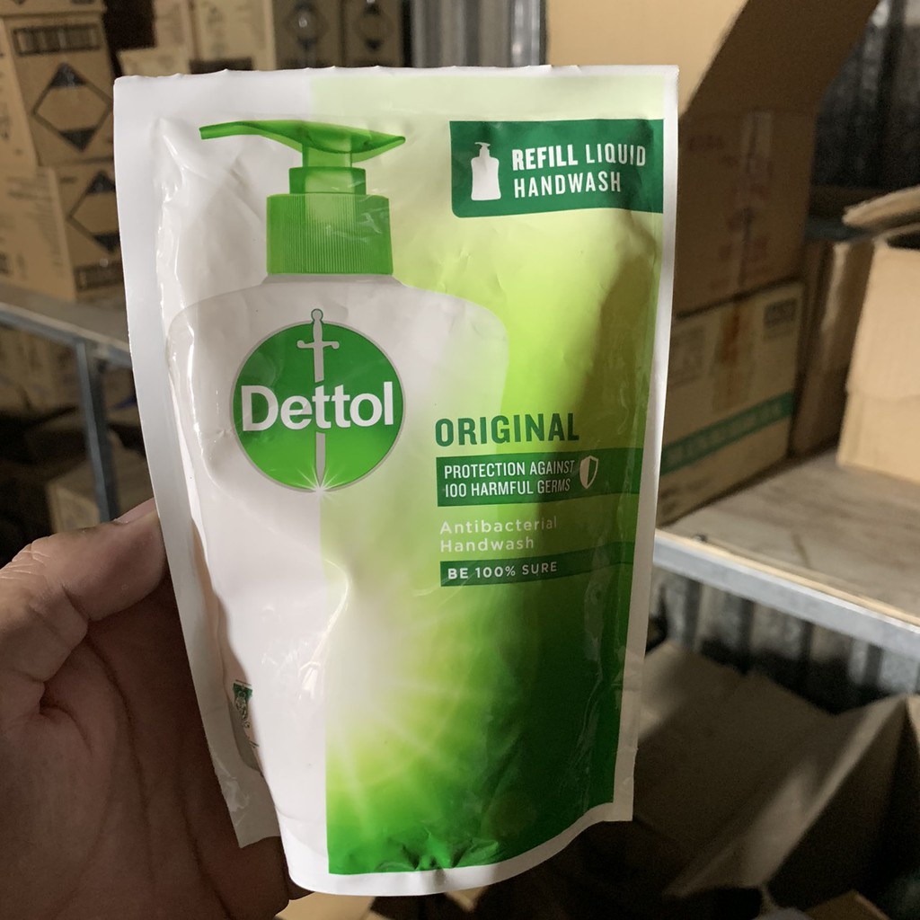 Nước rửa tay diệt khuẩn 99,9% vi khuẩn Dettol - Túi 225g