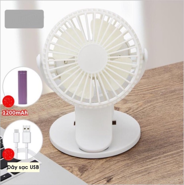 Quạt kẹp bàn, kẹp xe đẩy cho em bé 360 độ | BigBuy360 - bigbuy360.vn