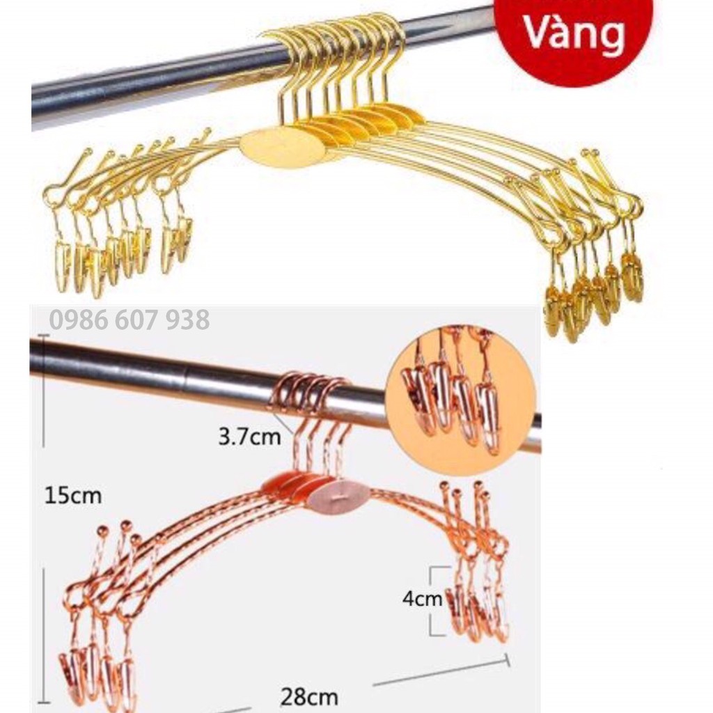 Móc treo quần áo lót, kẹp quần lót sắt mạ