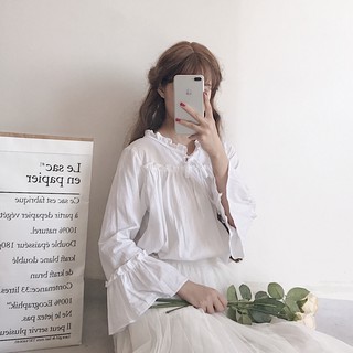 [order] Áo bèo tay loe tiểu thư Ulzzang