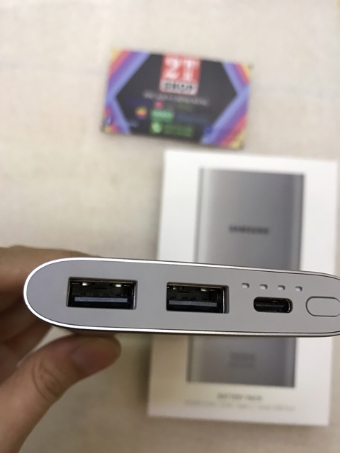 PIN DỰ PHÒNG SAMSUNG 10000MAH FAST CHARGE CHÍNH HÃNG (EB-P1100B), 2 CỔNG SẠC, ĐẦU VÀO LÀ USB TYPE-C