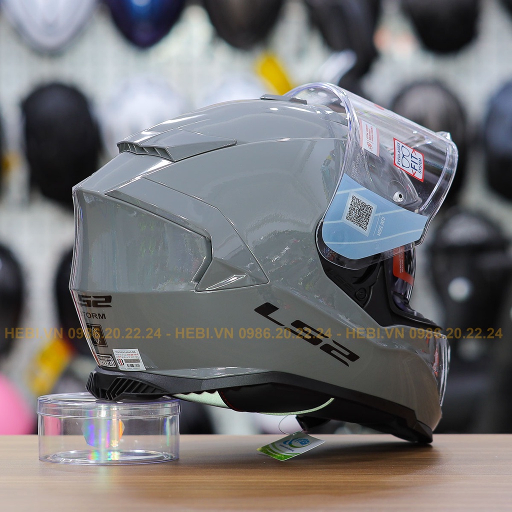 Nón Fullface 2 Kính LS2 FF800 Màu Xám Bóng