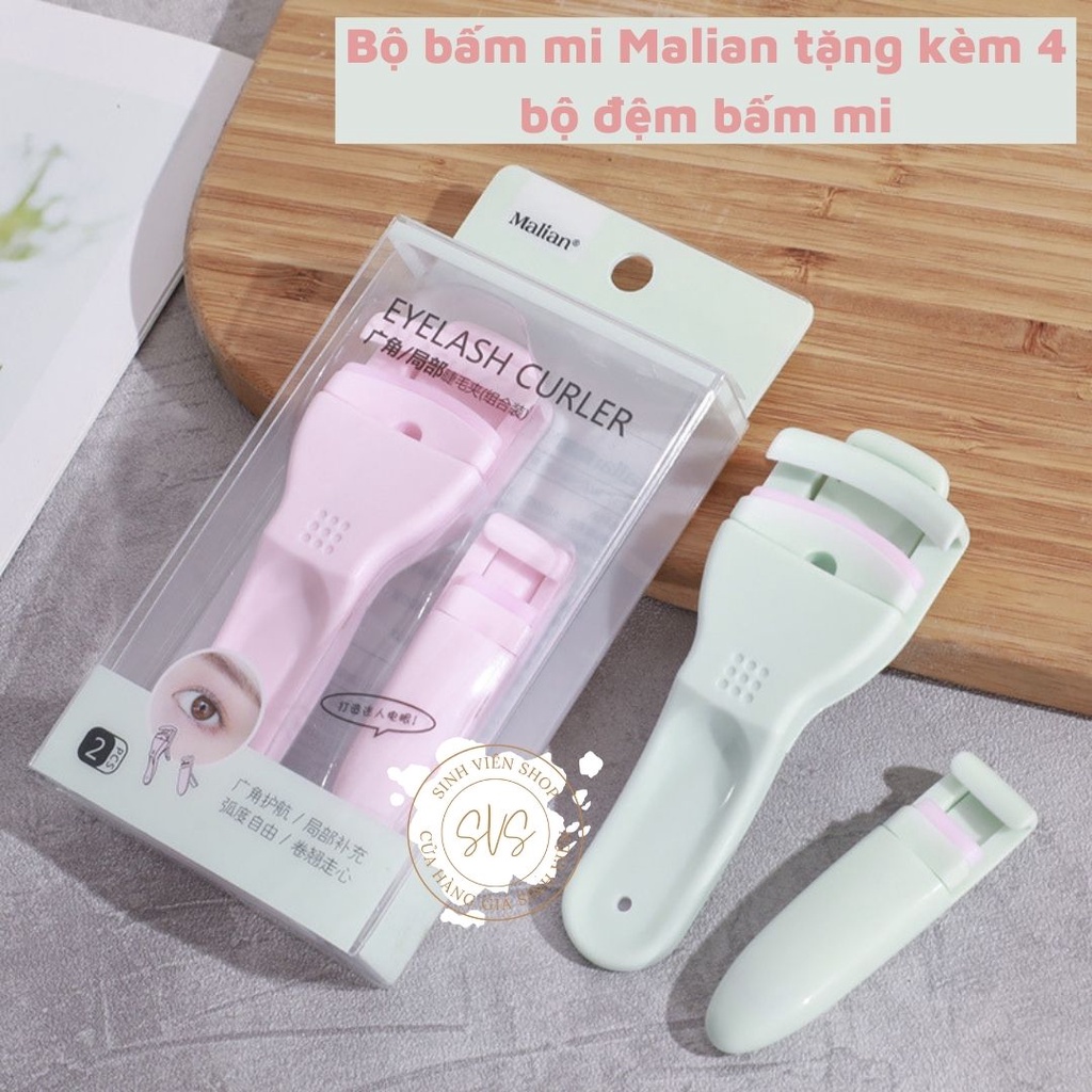 Set 2 bấm mi 2 kích thước Malian tặng kèm mút bấm mi