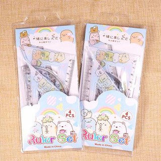 Bộ eke thước kẻ sumikko EKS1 dễ thương hình hoa