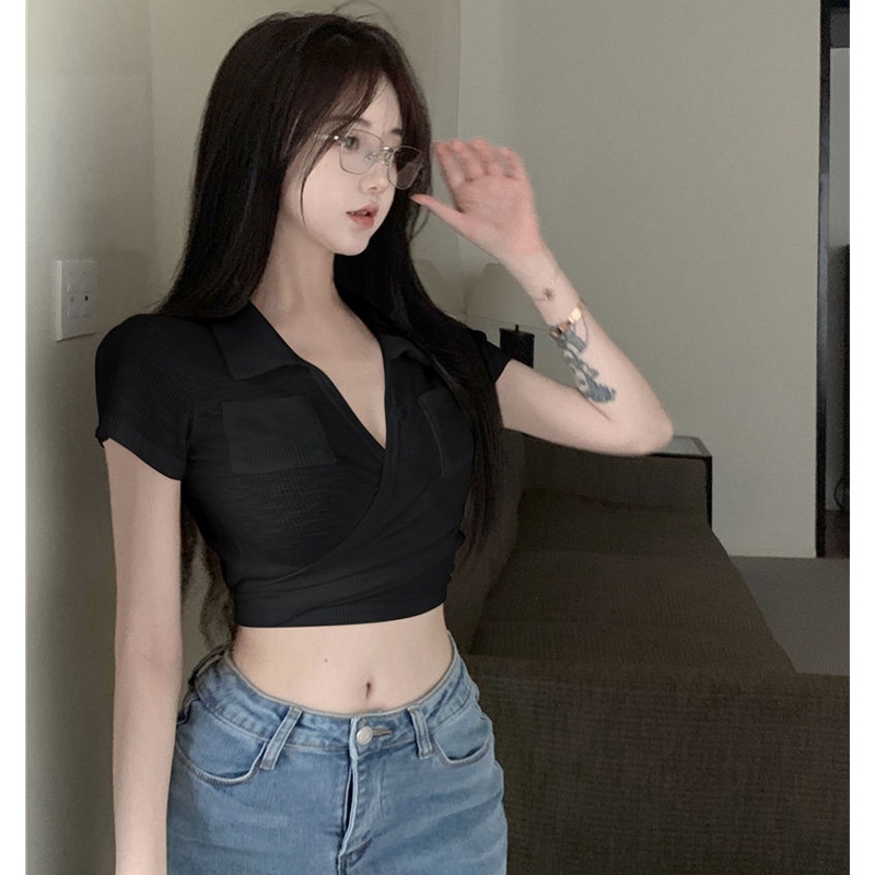 Áo Thun Có Cổ Buộc Dây Sau Lưng Thời Trang Dành Cho Nữ