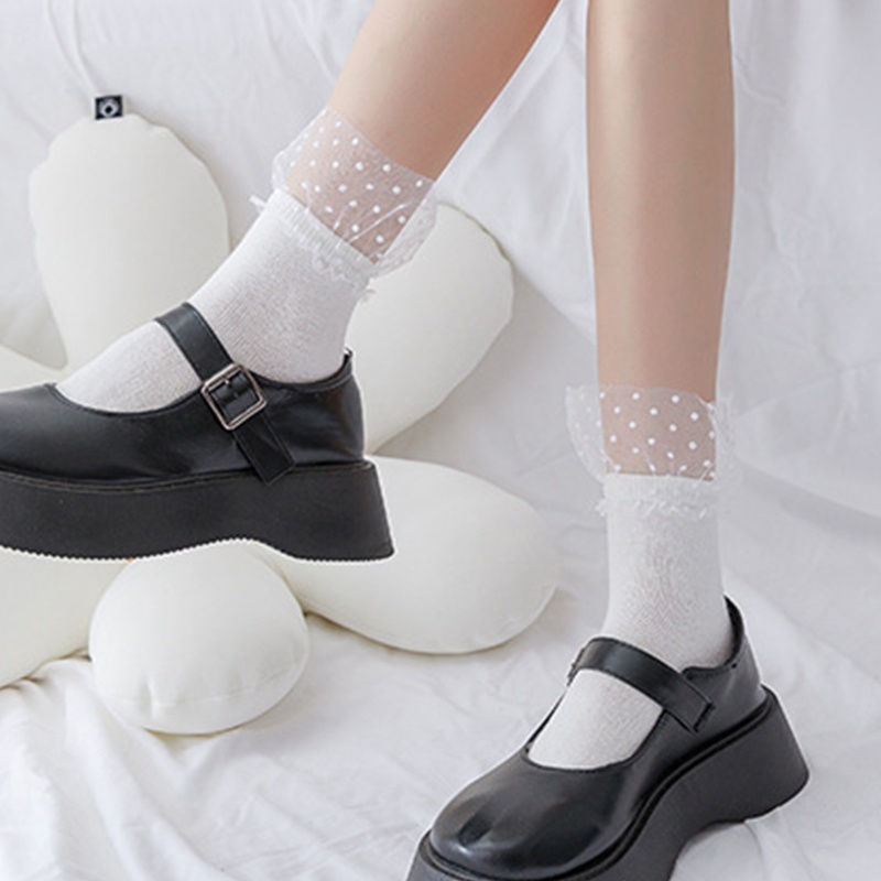 Xixi Đôi Vớ Màu Trơn Phối Lưới Thời Trang Cho Nữ